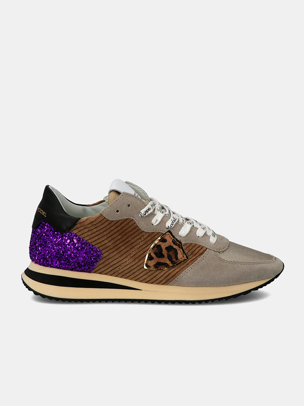 Philippe Model Trpx Low Woman TZLDEX02 Mixage Beige Women"s Sneakers
