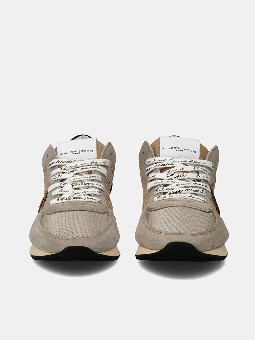 Philippe Model Trpx Low Woman TZLDEX02 Mixage Beige Women"s Sneakers