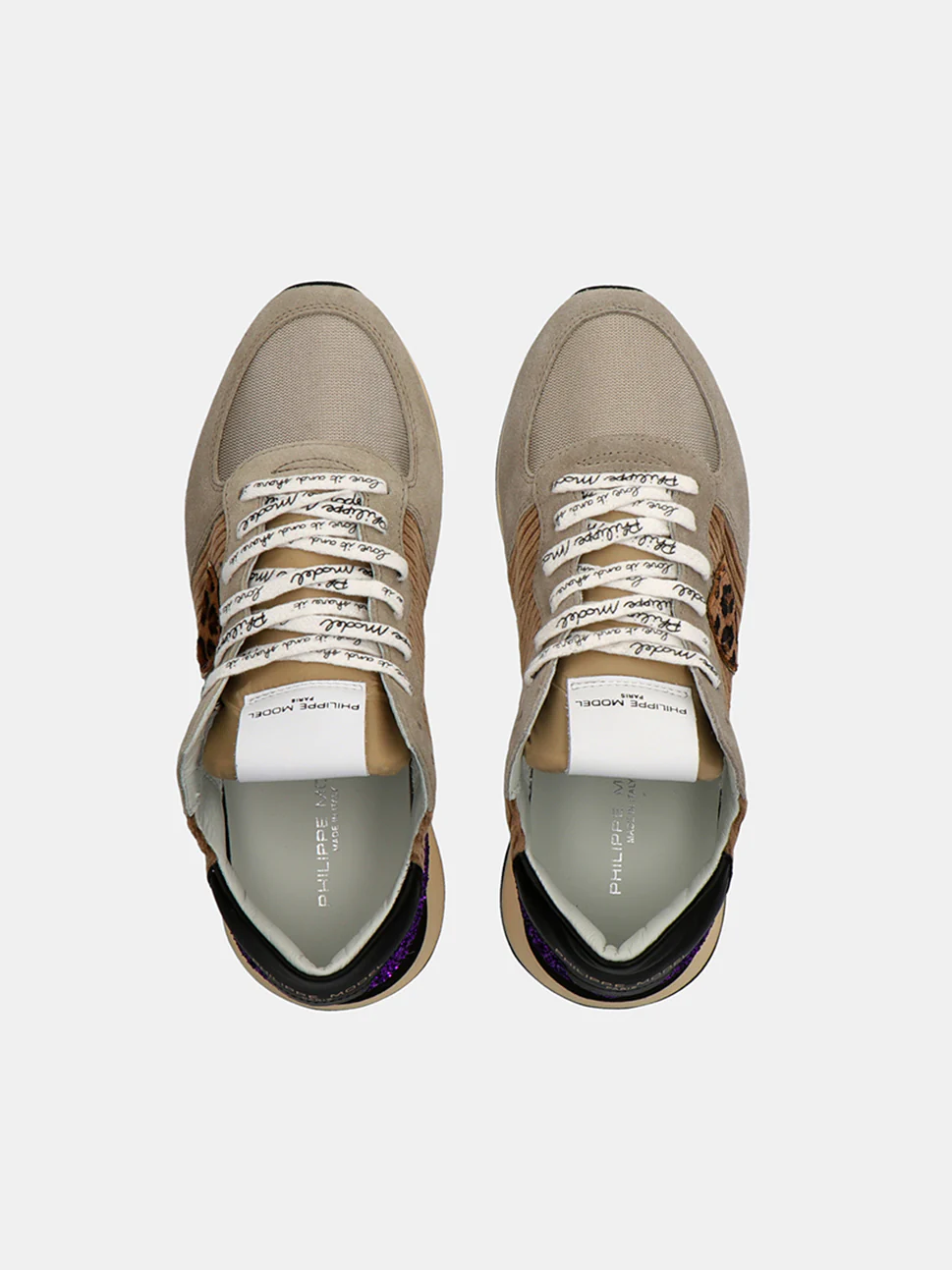 Philippe Model Trpx Low Woman TZLDEX02 Mixage Beige Women"s Sneakers