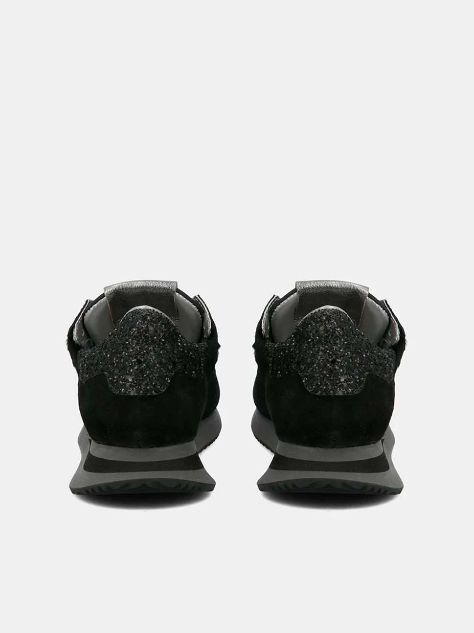 Philippe Model Trpx Low Woman TZLDPNY1 Pony Noir Argnt Women"s Sneakers