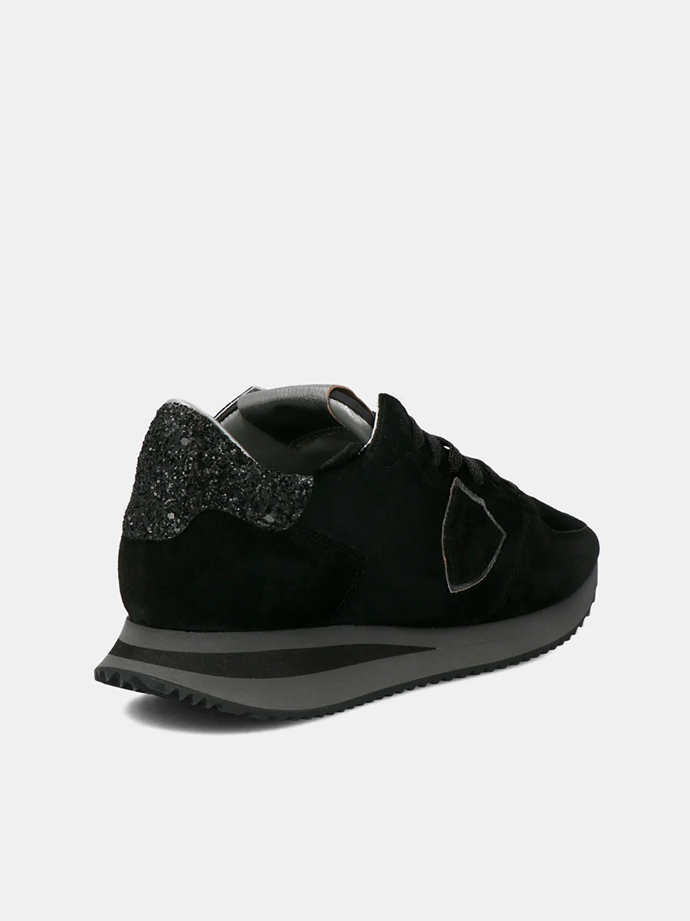 Philippe Model Trpx Low Woman TZLDPNY1 Pony Noir Argnt Women"s Sneakers