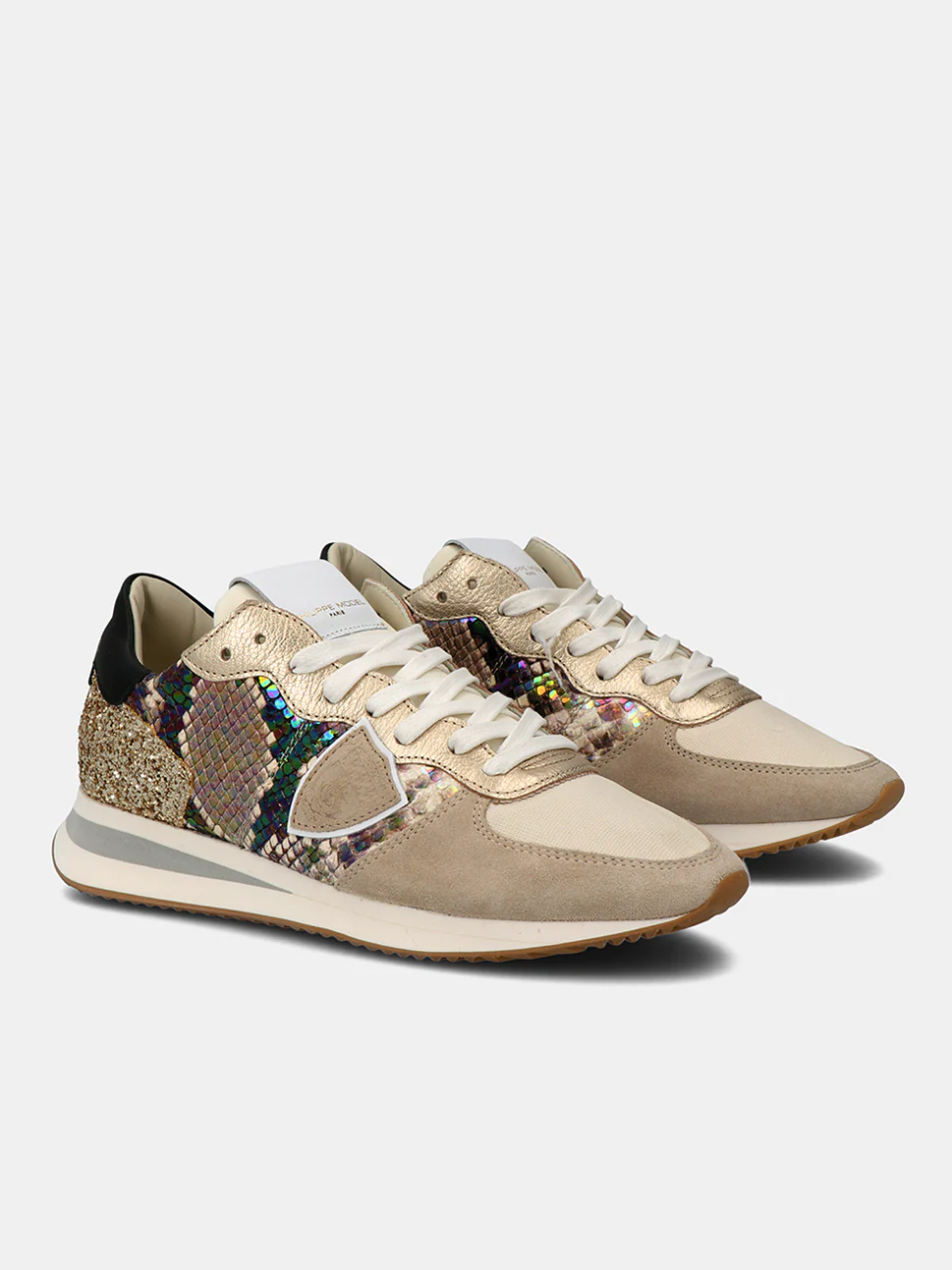 Philippe Model Trpx Low Woman TZLDPX02 Mixage Beige Or Women"s Sneakers