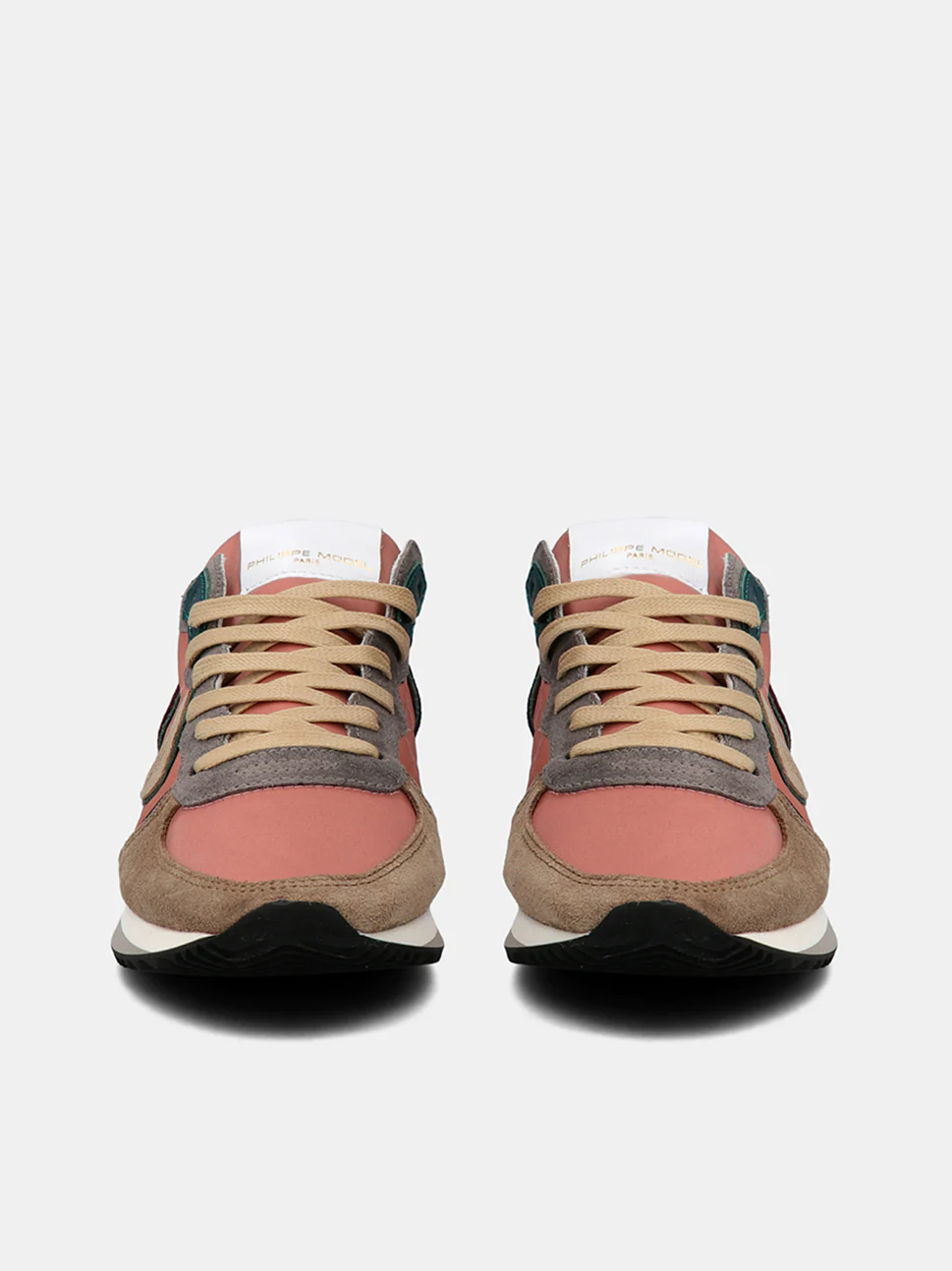 Philippe Model Trpx Low Woman TZLDW071 Mndl Rose Beige Women"s Sneakers