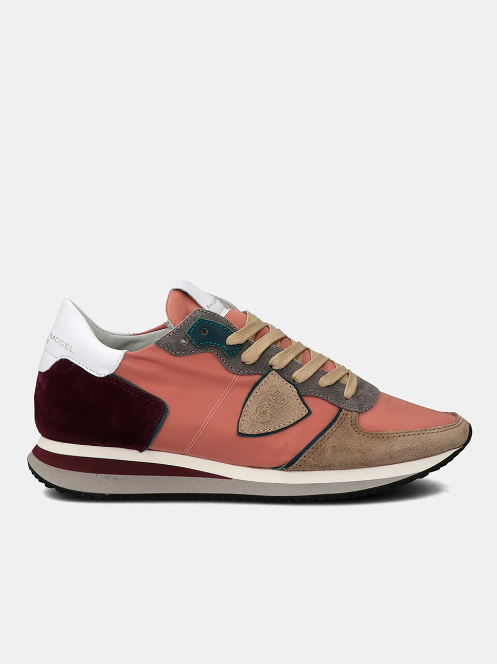 Philippe Model Trpx Low Woman TZLDW071 Mndl Rose Beige Women"s Sneakers