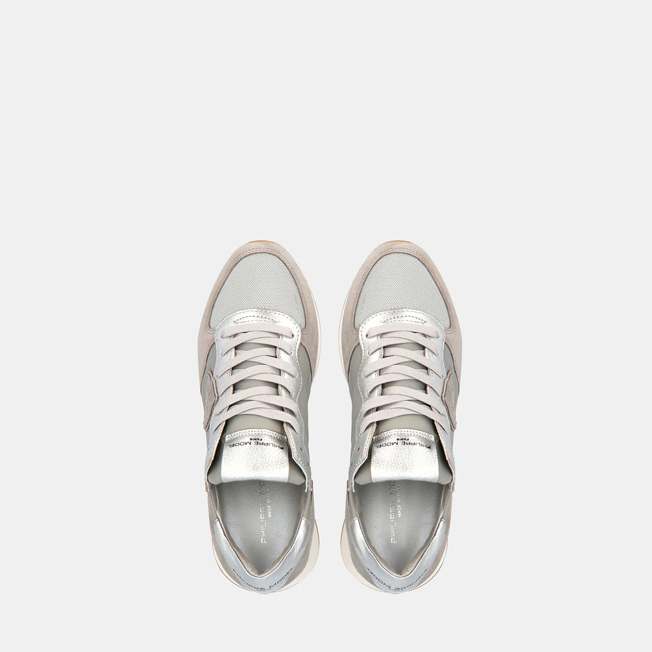 Philippe Model Trpx Low Woman TZLDWM12 Metal Argent Women"s Sneakers