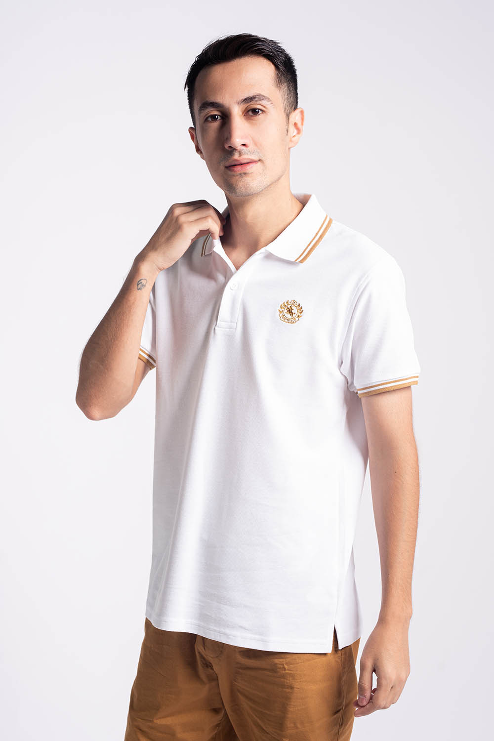 POLYESTER KNITTED POLO SHIRTS - MEN2311080140337002
