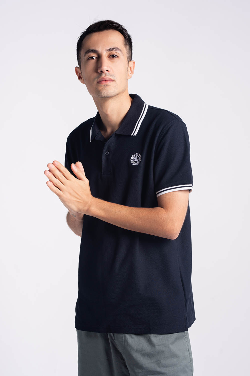 POLYESTER KNITTED POLO SHIRTS - MEN2311080140337002