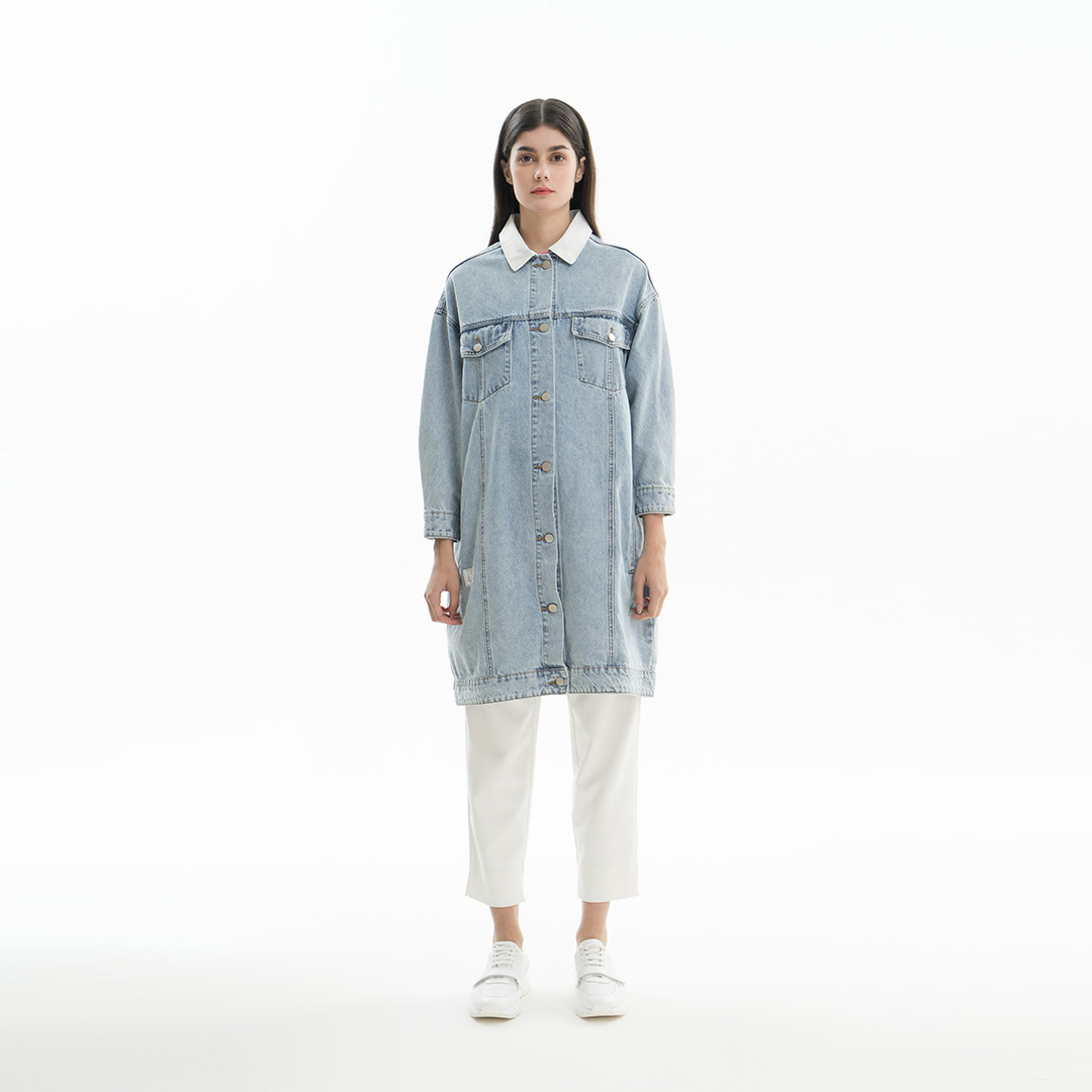 DENIM JACKET-BLUE-OFF WHITE