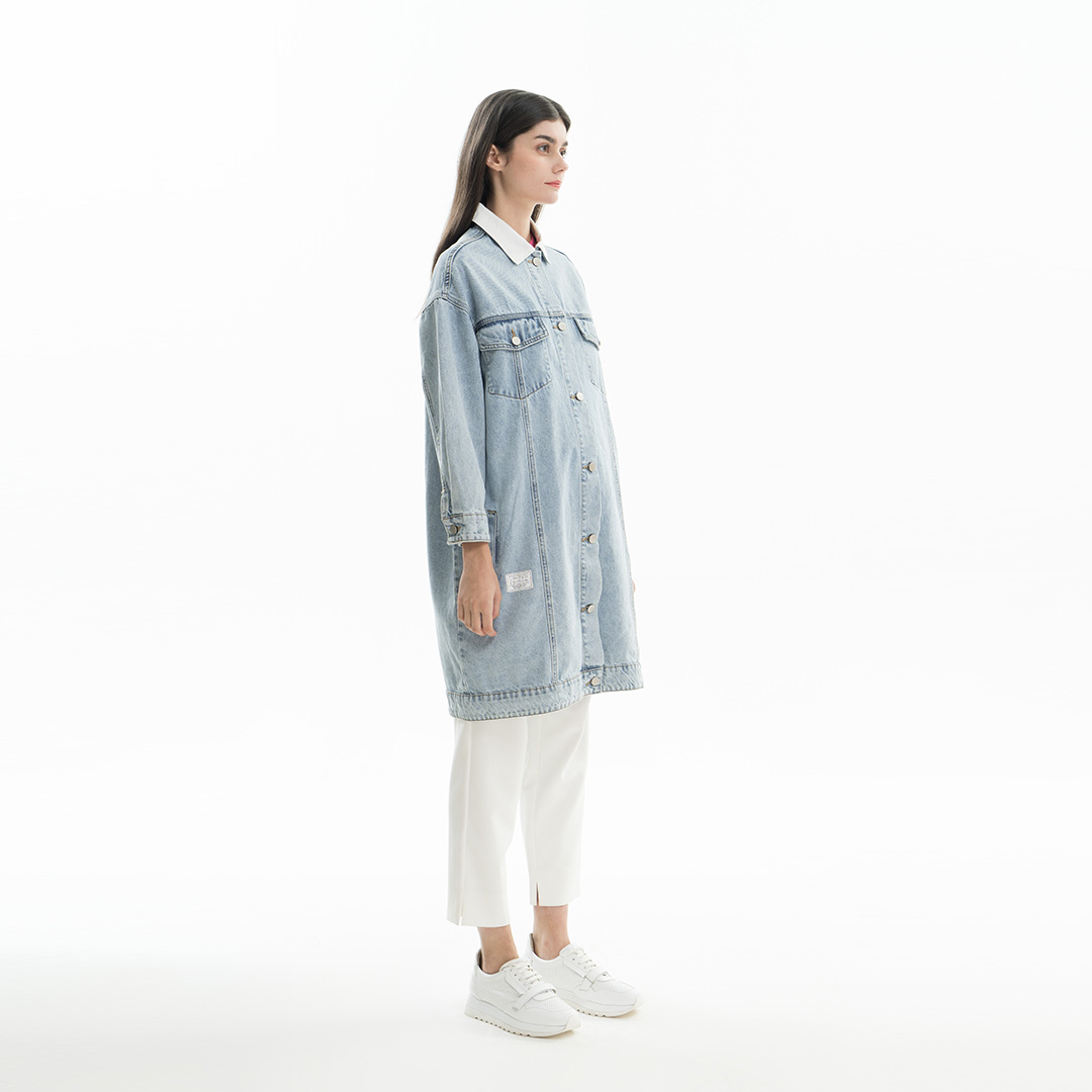 DENIM JACKET-BLUE-OFF WHITE