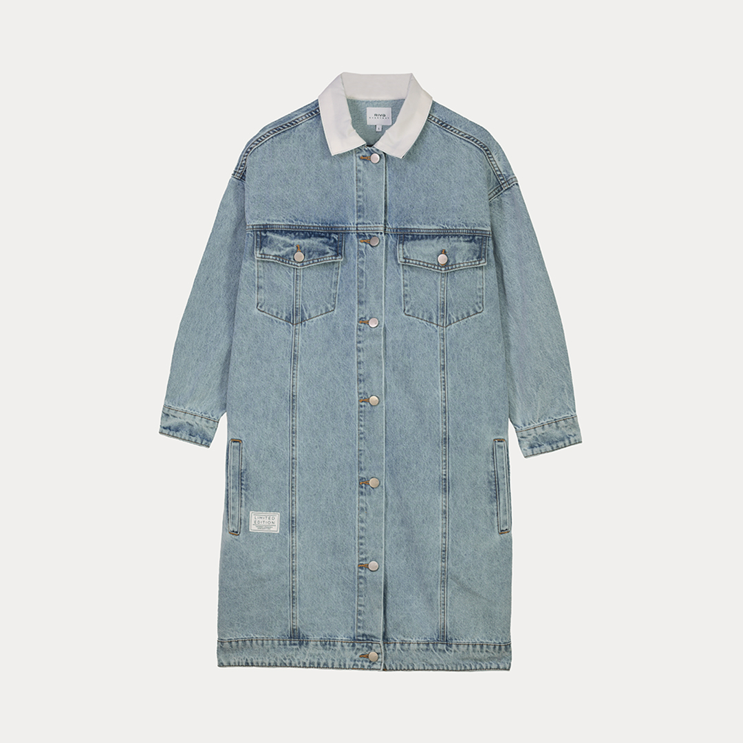 DENIM JACKET-BLUE-OFF WHITE