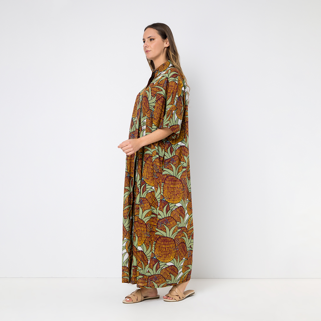 DRESS - GREEN PRINT