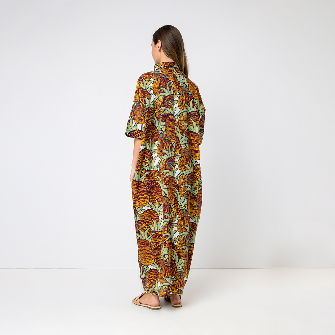 DRESS - GREEN PRINT