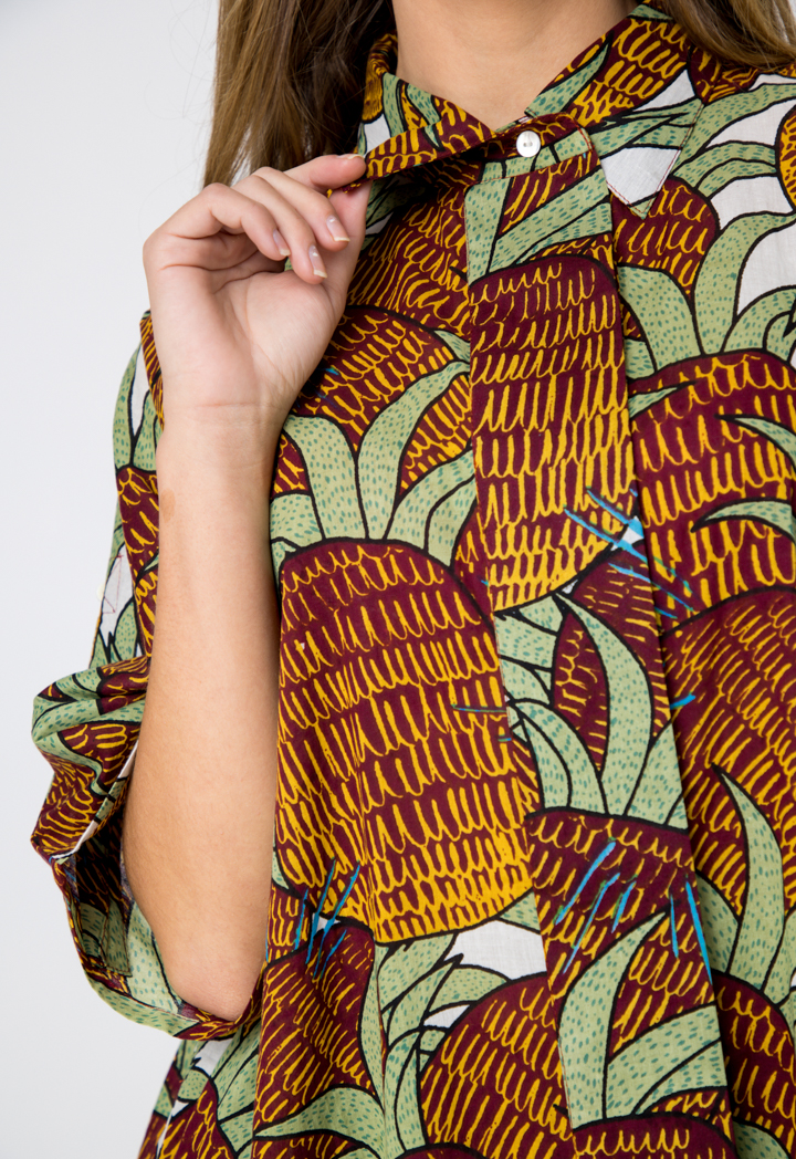 T-SHIRT - GREEN PRINT