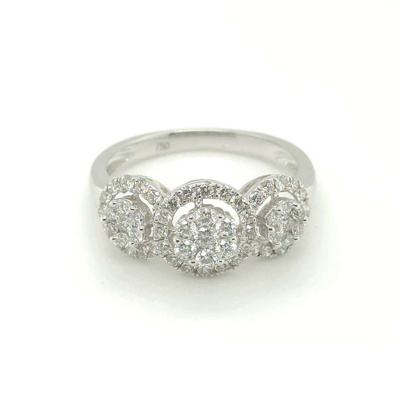 RO0417573 18K White Gold Diamond Ring