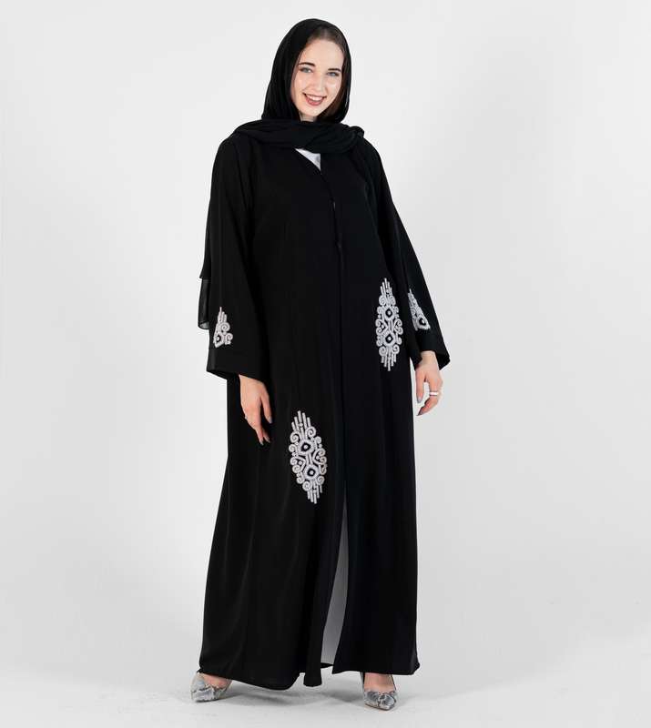Abaya with Lulu design embroidery and style  cutting design