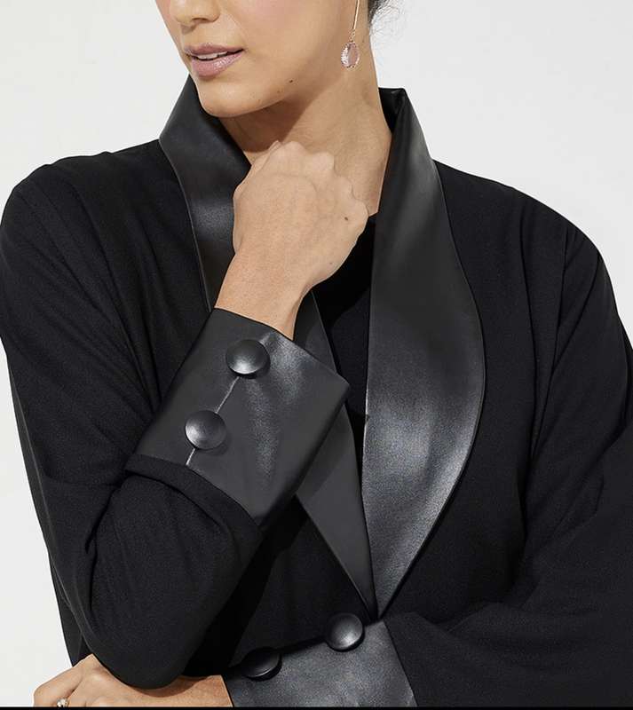 Black Leather Abaya