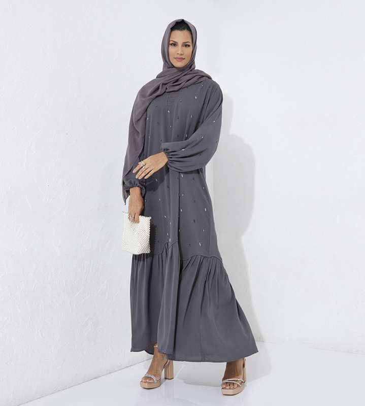 Gray Dress Abaya