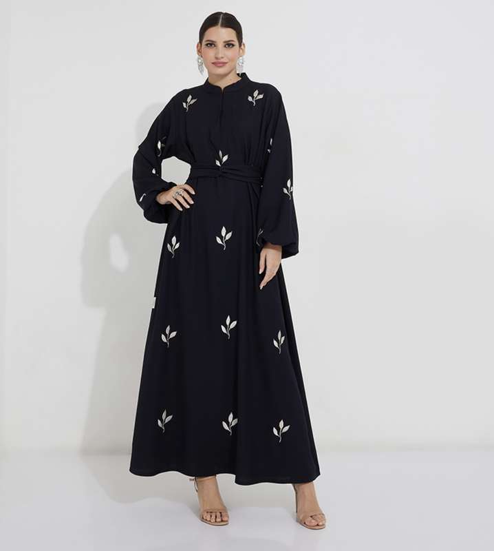 Navy Crumple Abaya