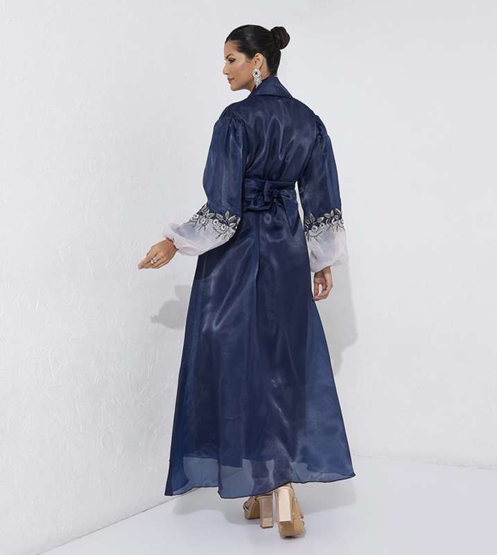 Navy Organza Stones