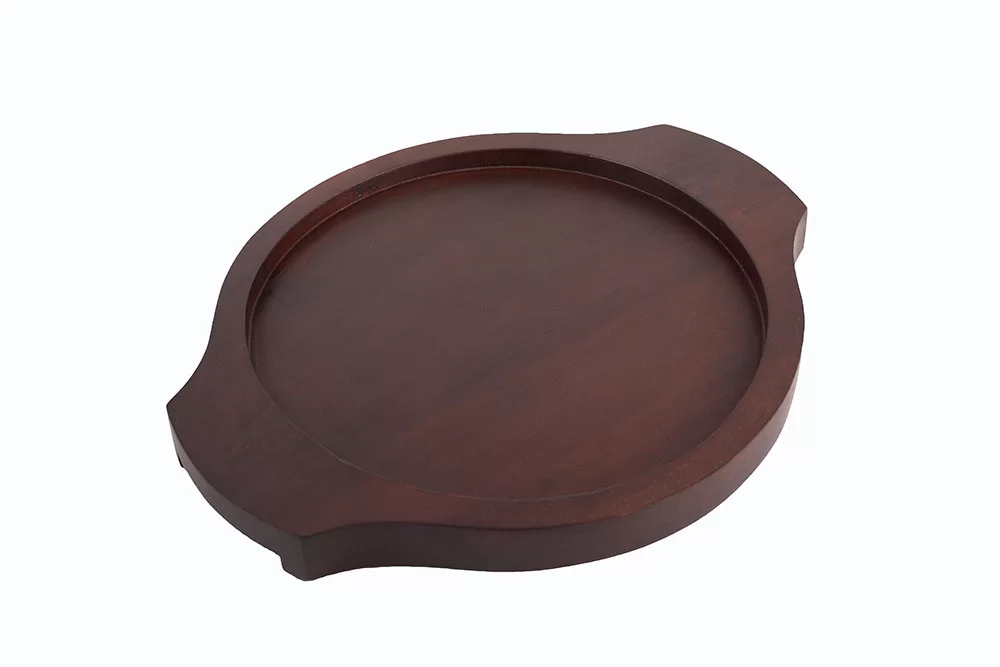 Salt & Crystal-Wooden plate tray (Round)