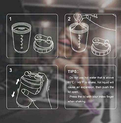 Spider Bottle Water Bottle Protein Shaker 500Ml With Storage Containers White, Black