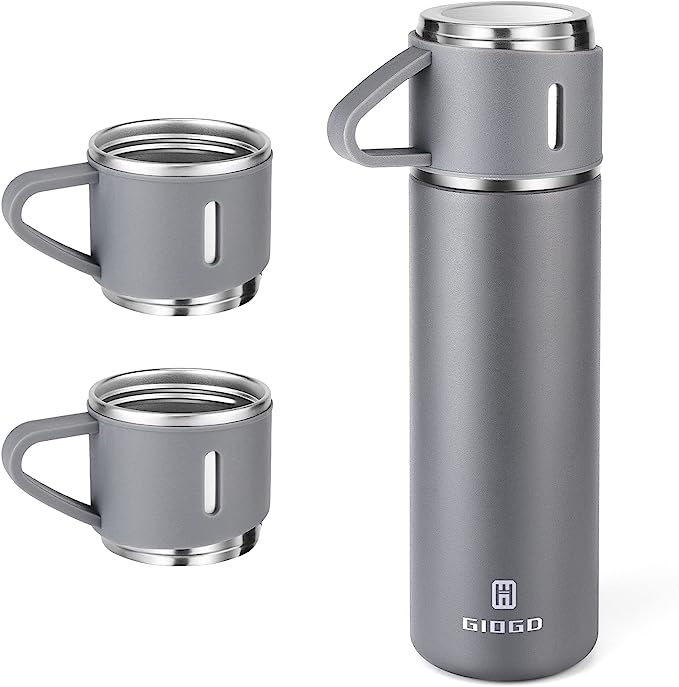 Stainless Steel Thermo 500ml/16.9oz Vacuum Insulated Bottle with Cup for Coffee -Set