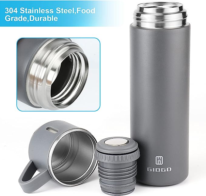 Stainless Steel Thermo 500ml/16.9oz Vacuum Insulated Bottle with Cup for Coffee -Set
