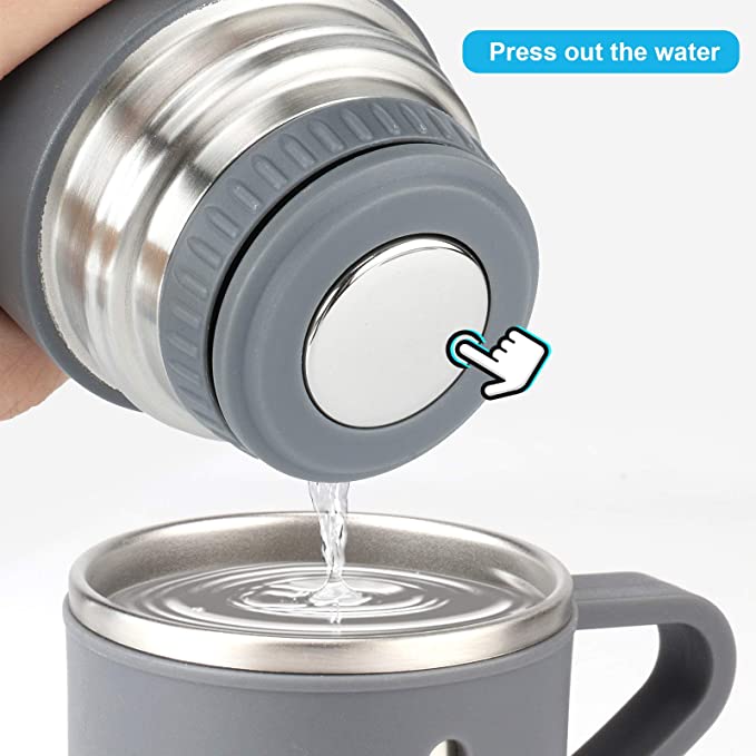 Stainless Steel Thermo 500ml/16.9oz Vacuum Insulated Bottle with Cup for Coffee -Set
