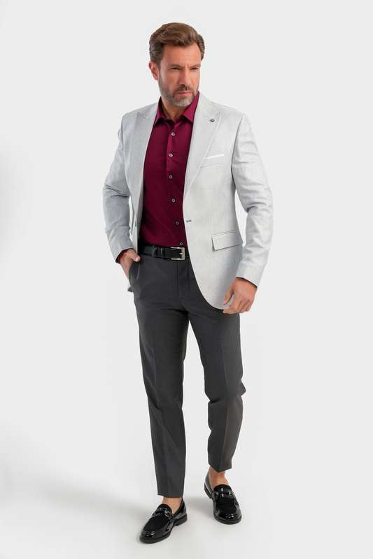 Men Blazer Silver - Blzr66714