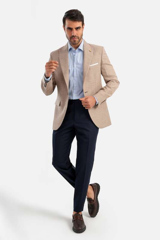 Men Blazer Beige - Blzr66742