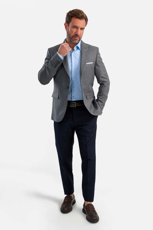 Men Blazer Gray - Blzr66784