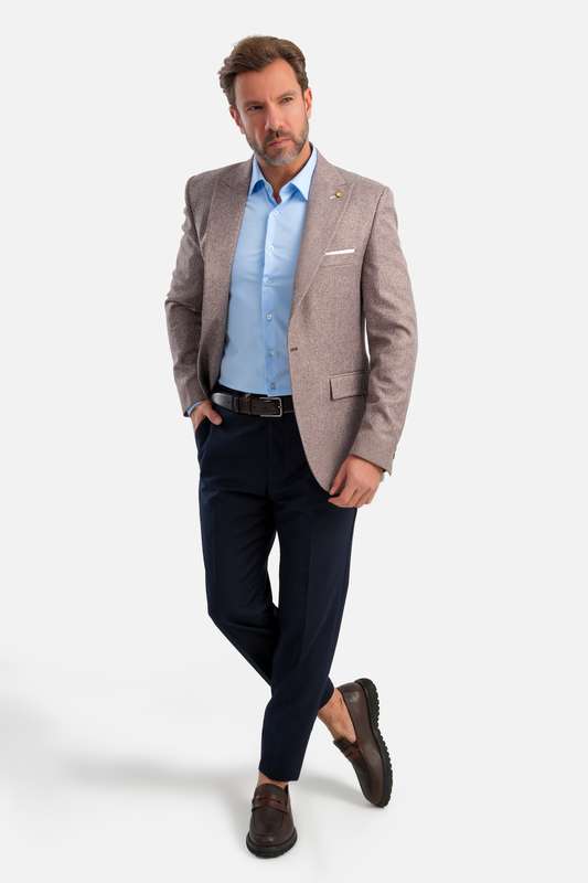 Men Blazer Beige - Blzr66836
