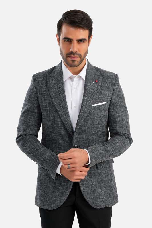 Men Blazer Charcoal - Blzr67276