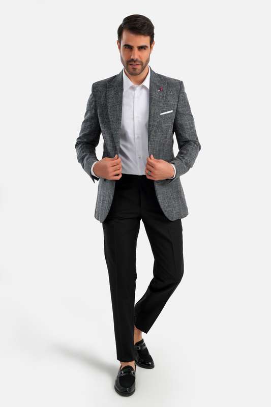 Men Blazer Charcoal - Blzr67276