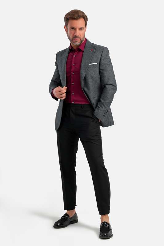 Men Blazer Charcoal - Blzr67291