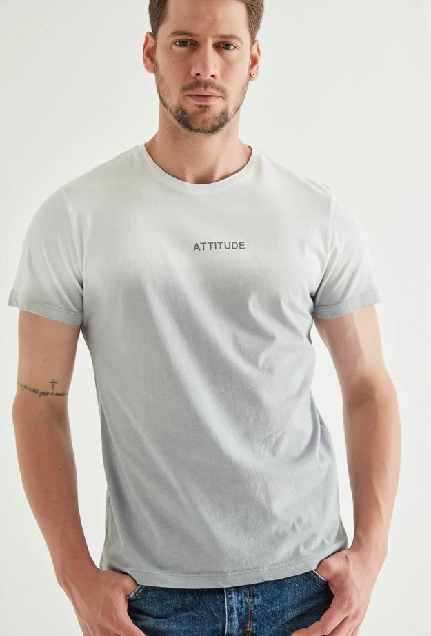 Twn Slim Fit Gray T-shirt