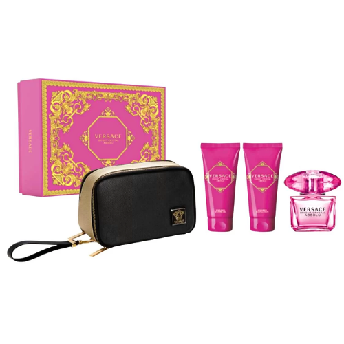 VERSACE BRIGHT CRYSTAL ABSOLU L EDP 90ML +B/L 100ML+ S/G 100ML+ POUCH SET