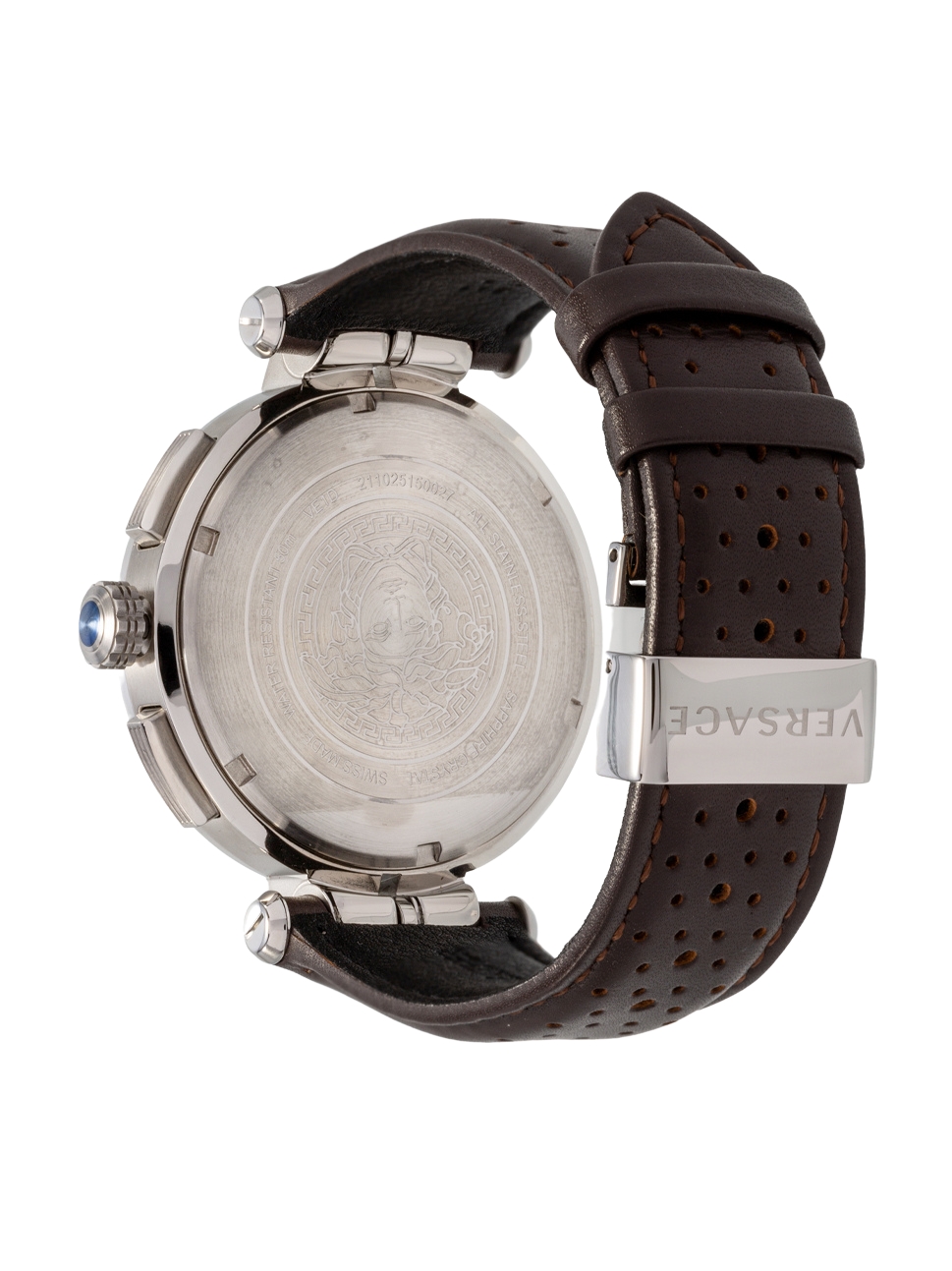 Versace Men"s Aion Chronograph Watch, VE1D00119, Silver Brown, 45mm