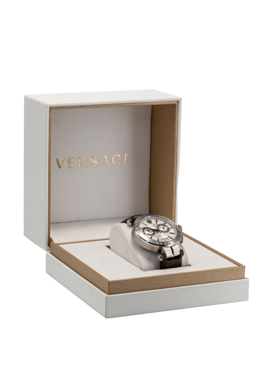 Versace Men"s Aion Chronograph Watch, VE1D00119, Silver Brown, 45mm