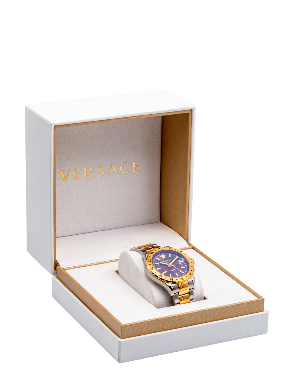 Versace Men"s Hellen Gmt Watch, V11040015, Gold Silver