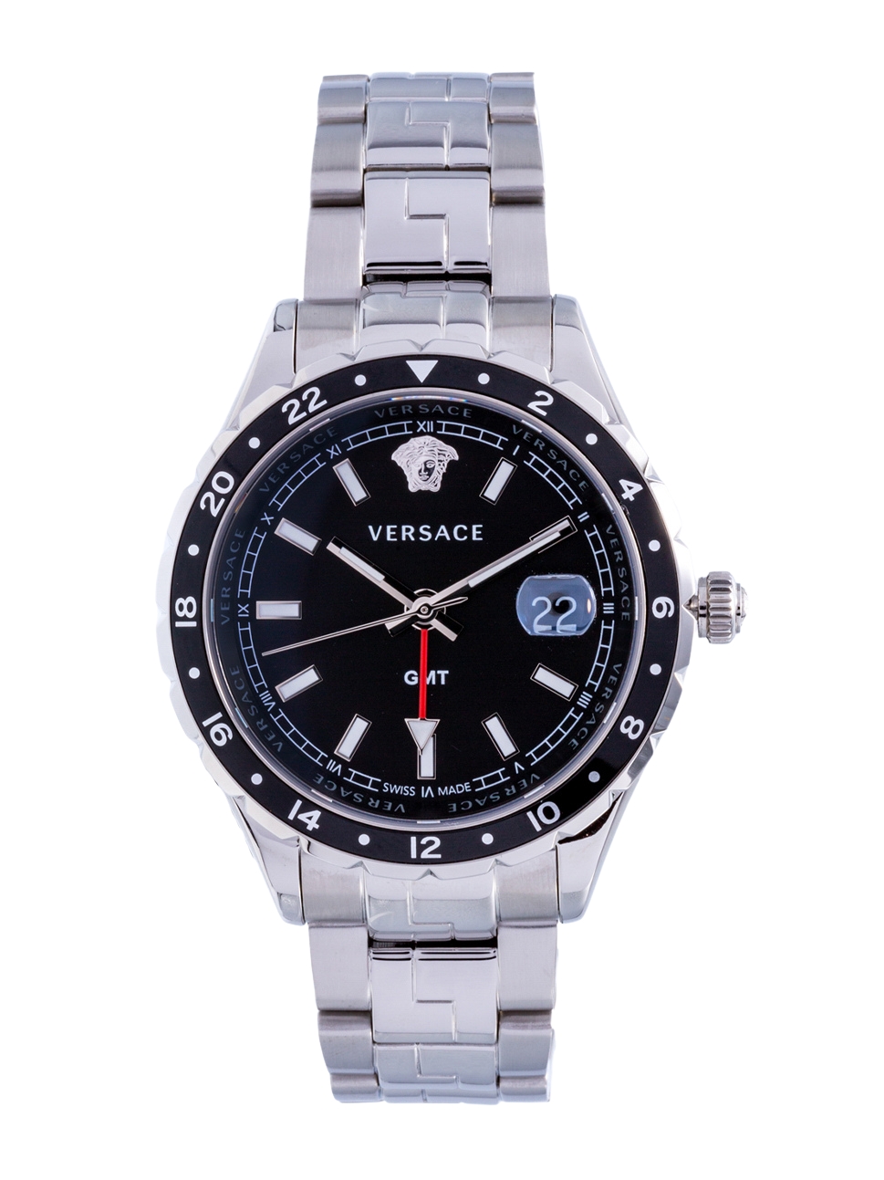 Versace Men"s Hellen Gmt Watch, V11100017, Silver
