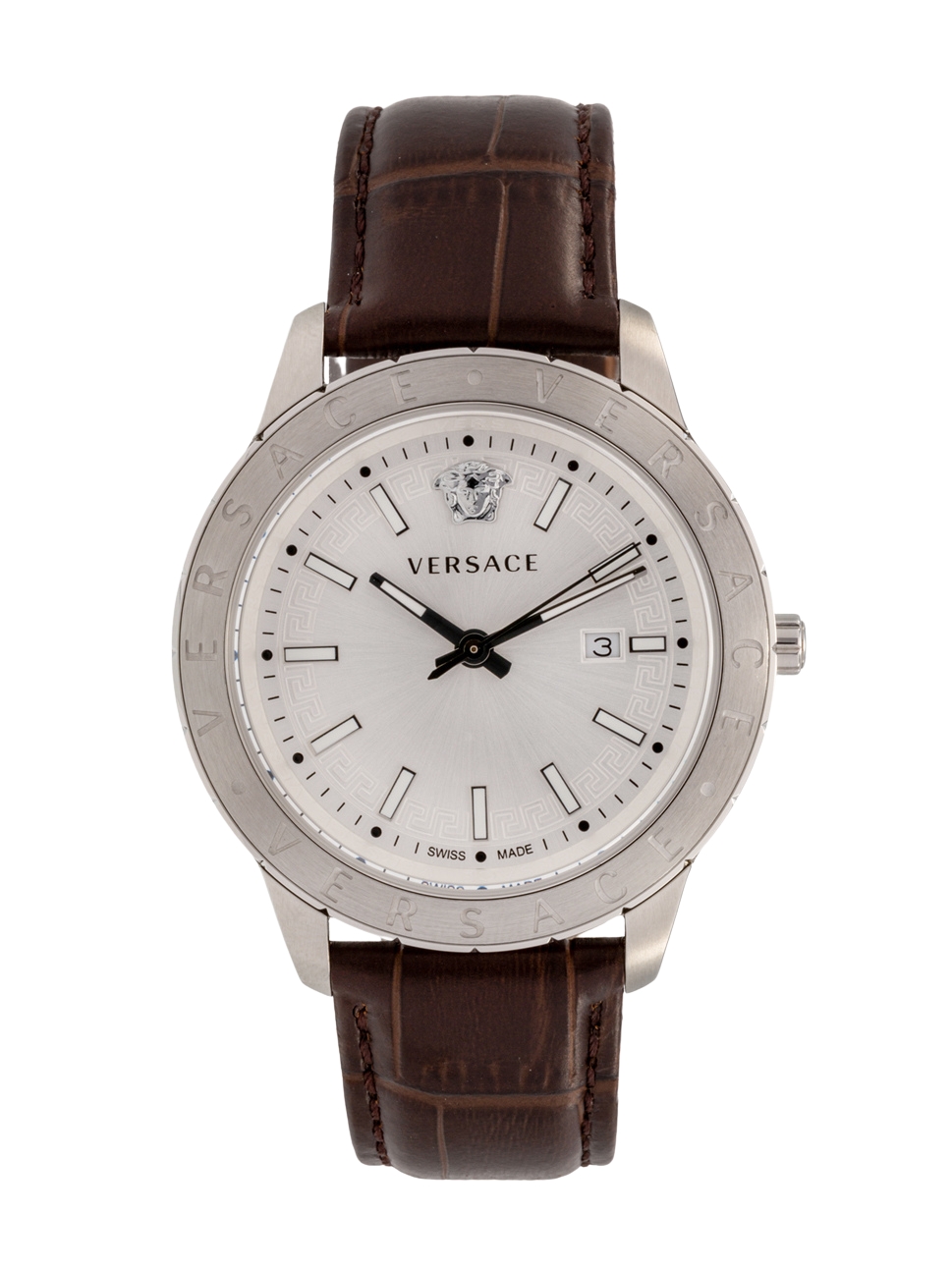 Versace Men"s Univers Qtz Watch, VE2C00121, White Brown, 43mm