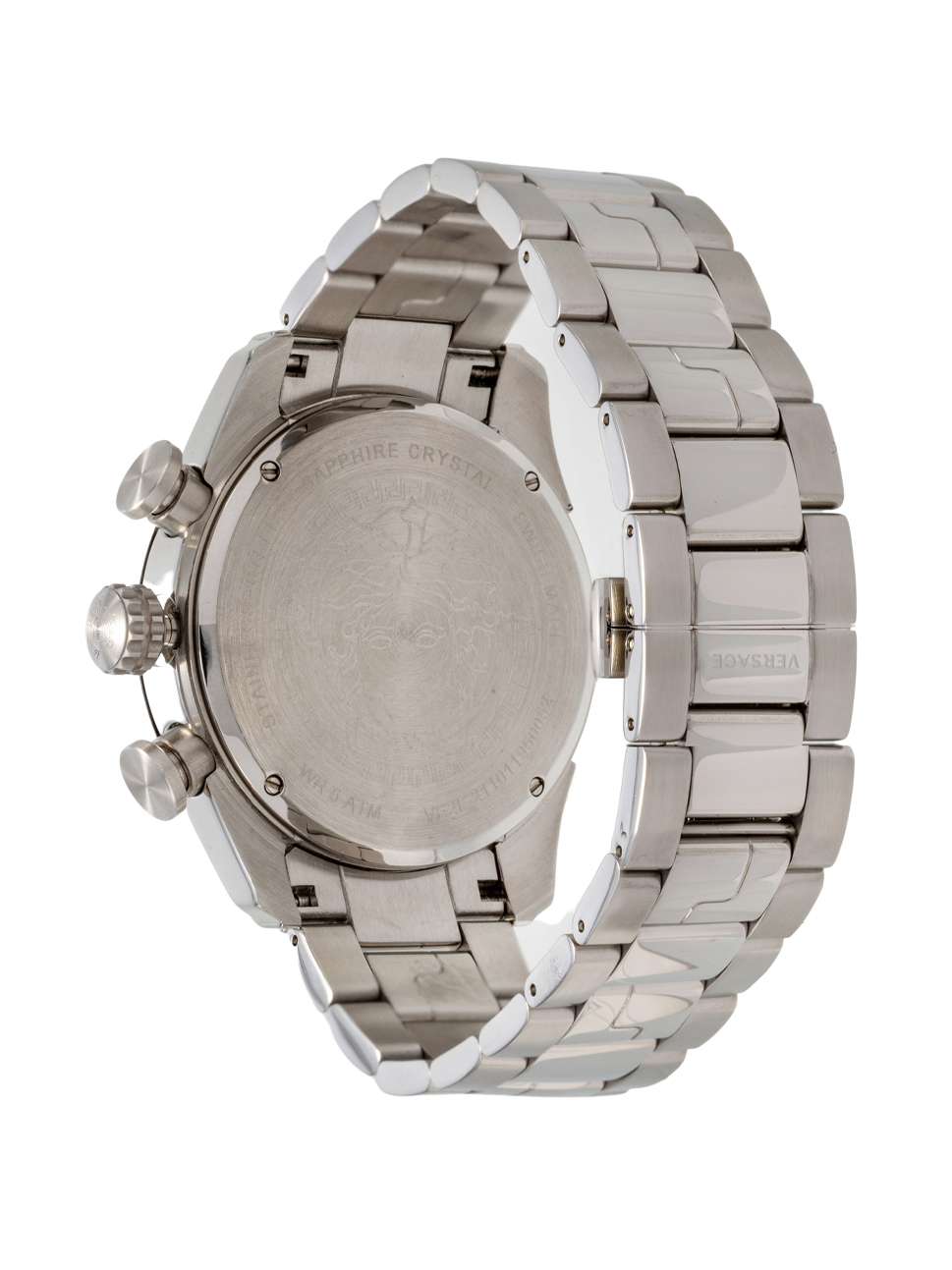 Versace Men"s V-Ray Mov"t Vertime Watch, VE2I00321, White Silver, 44mm