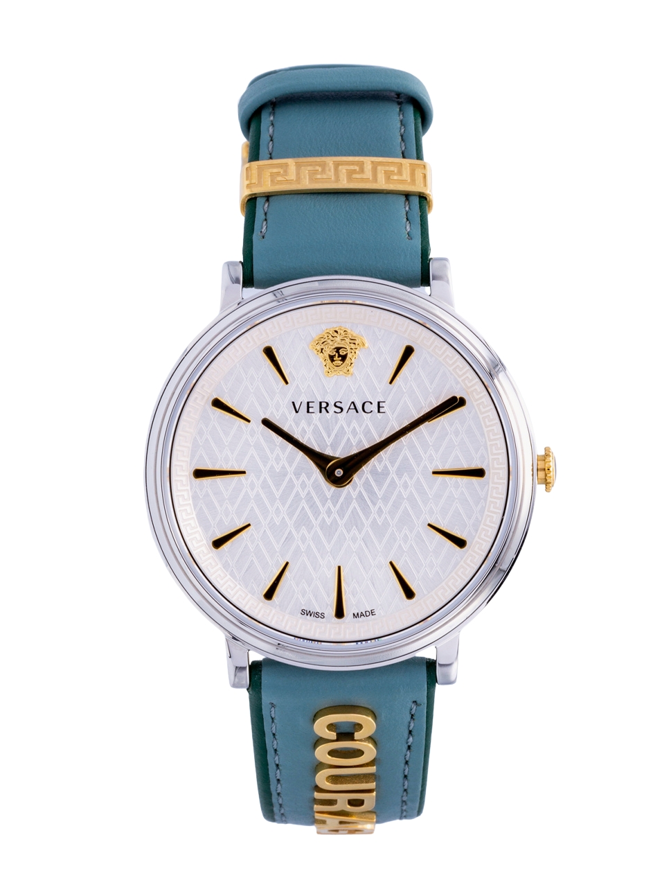Versace Women"s V Circle Watch, VBP010017, White Green, 38mm