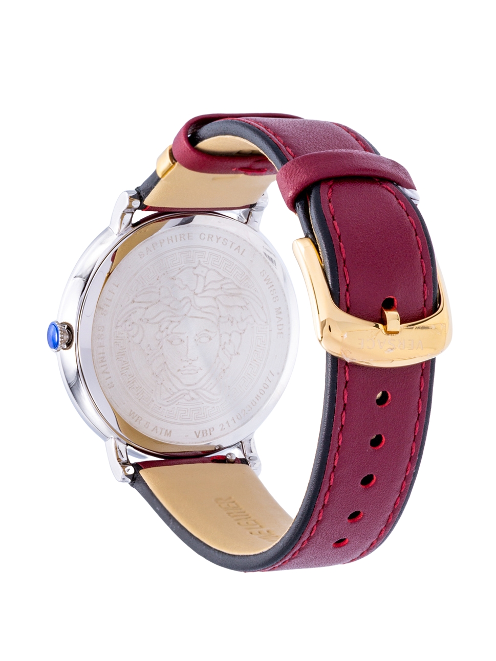 Versace Women"s V Circle Watch, VBP020017, White Red, 38mm