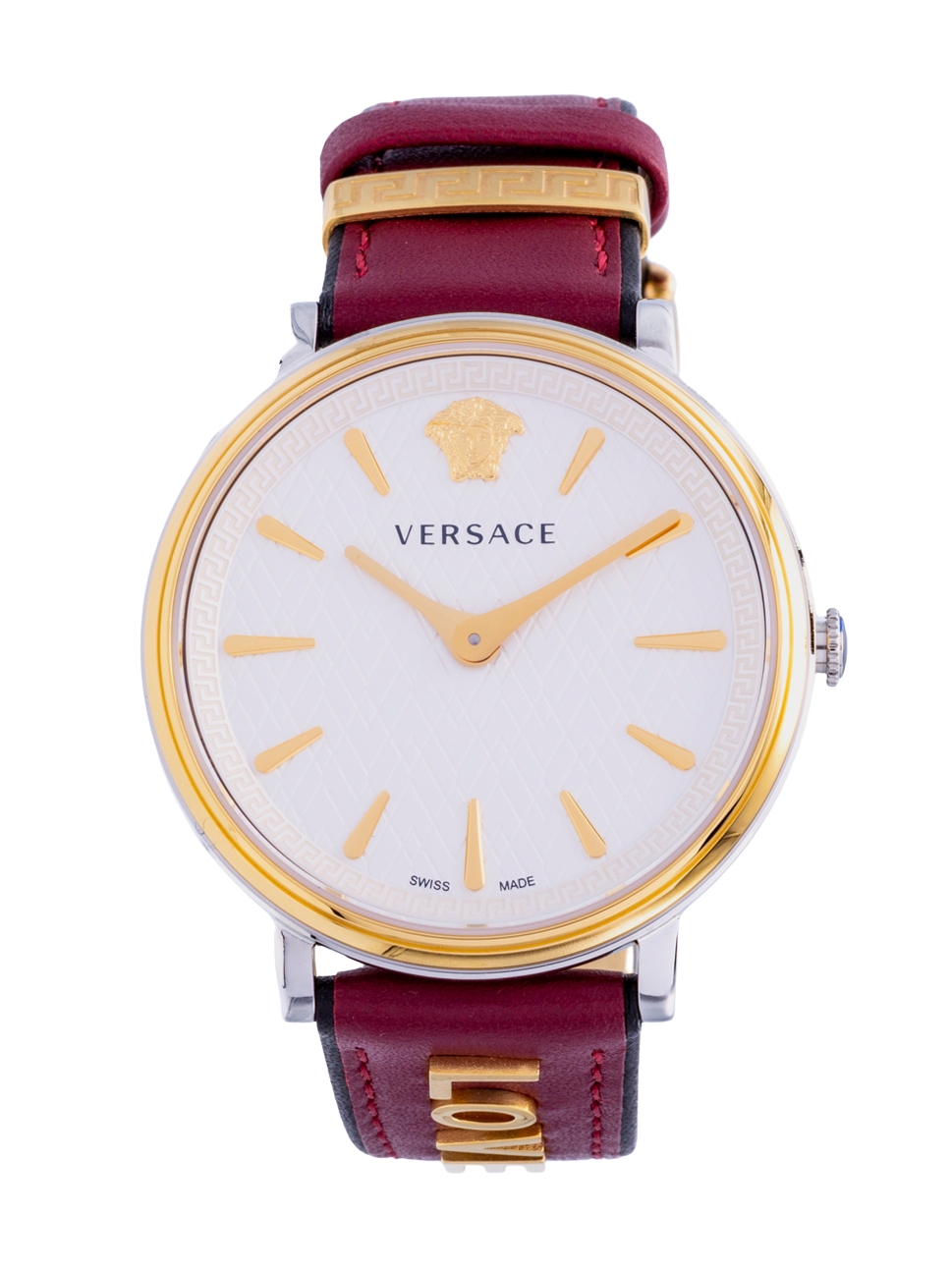 Versace Women"s V Circle Watch, VBP020017, White Red, 38mm