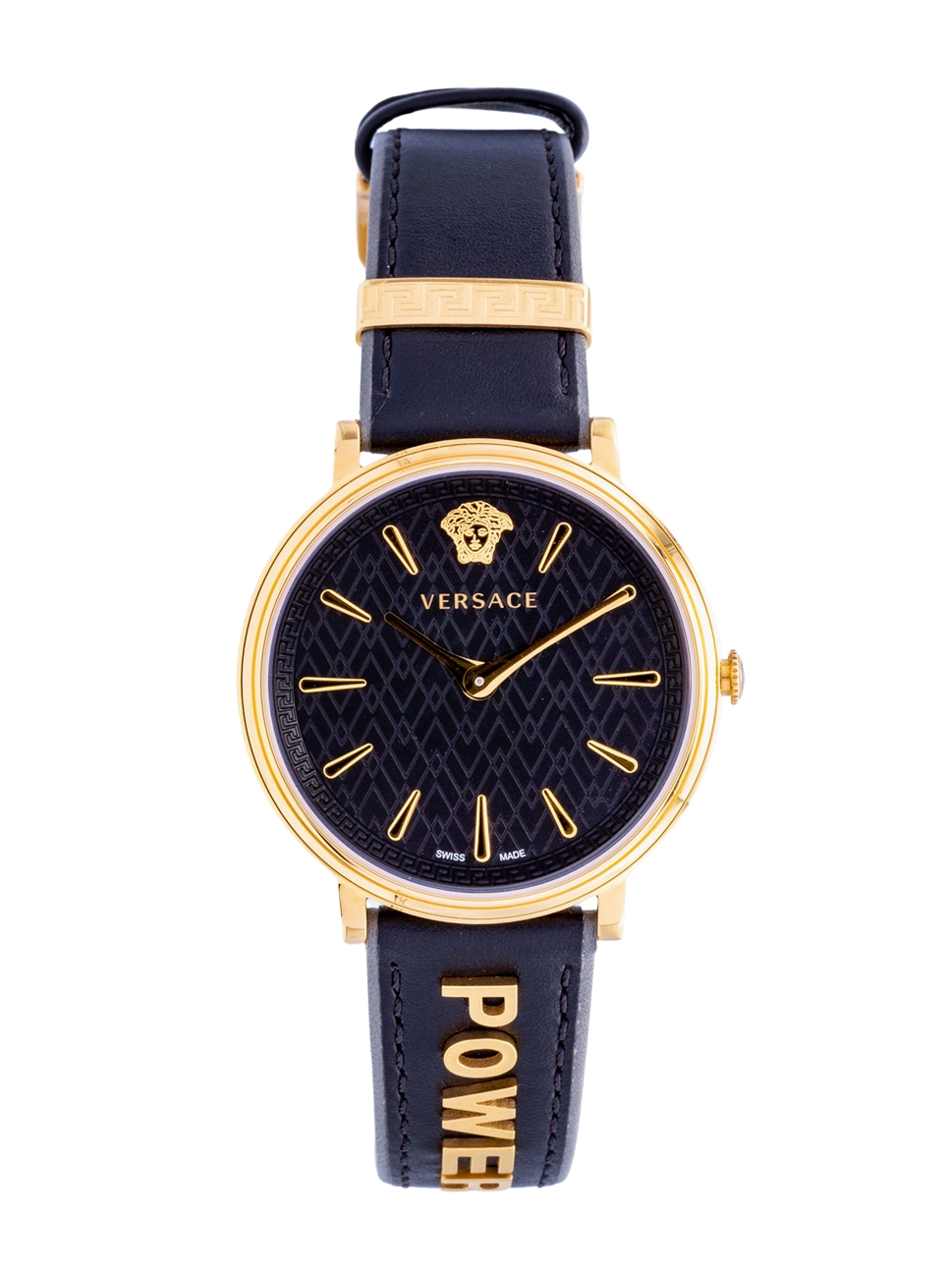 Versace Women"s V Circle Watch, VBP040017, Black Gold, 38mm