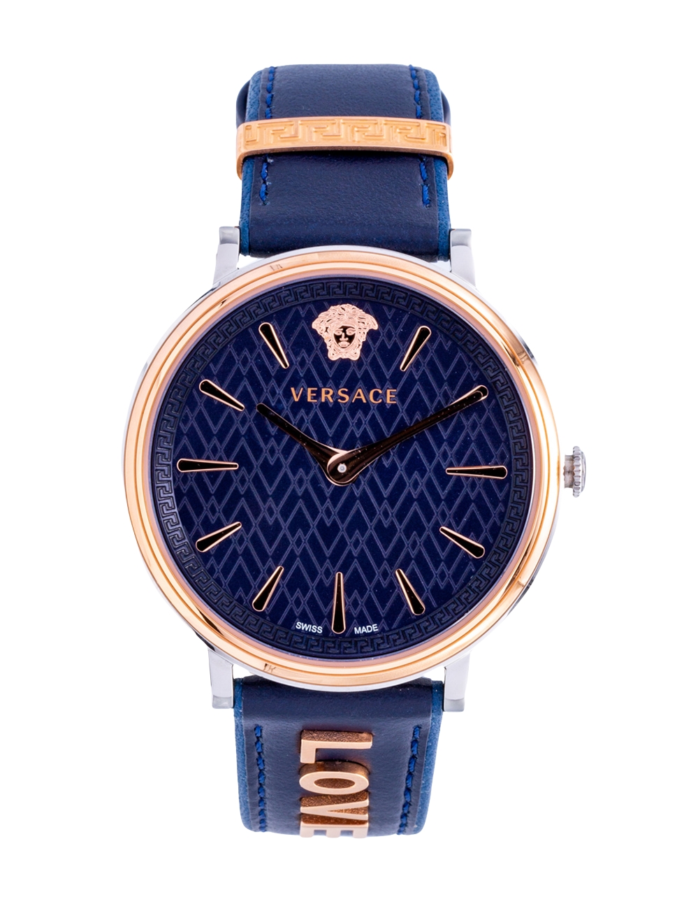 Versace Women"s V Circle Watch, VBP090017, Gold Blue, 38mm