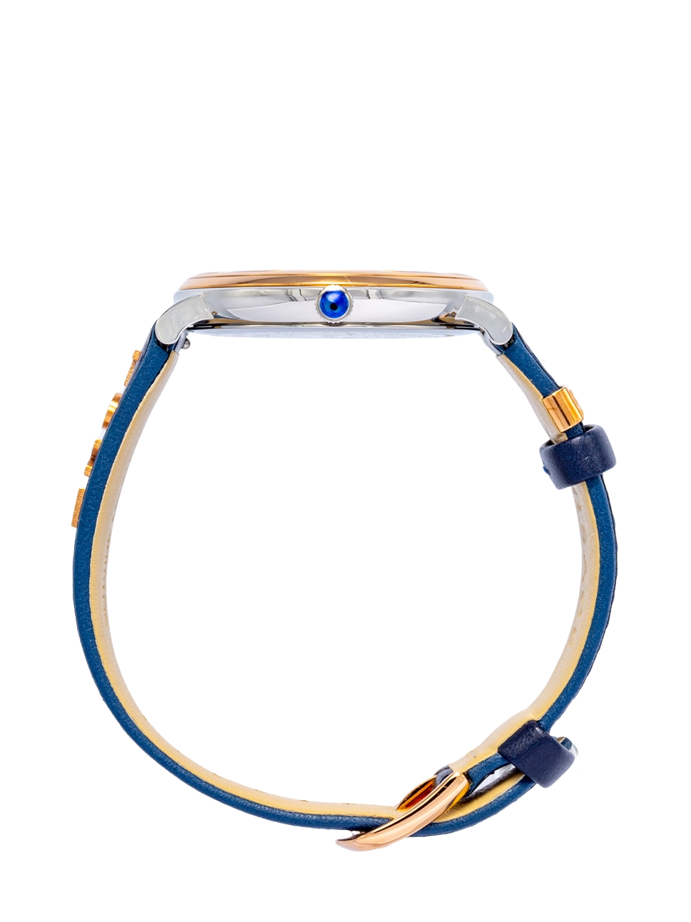 Versace Women"s V Circle Watch, VBP090017, Gold Blue, 38mm