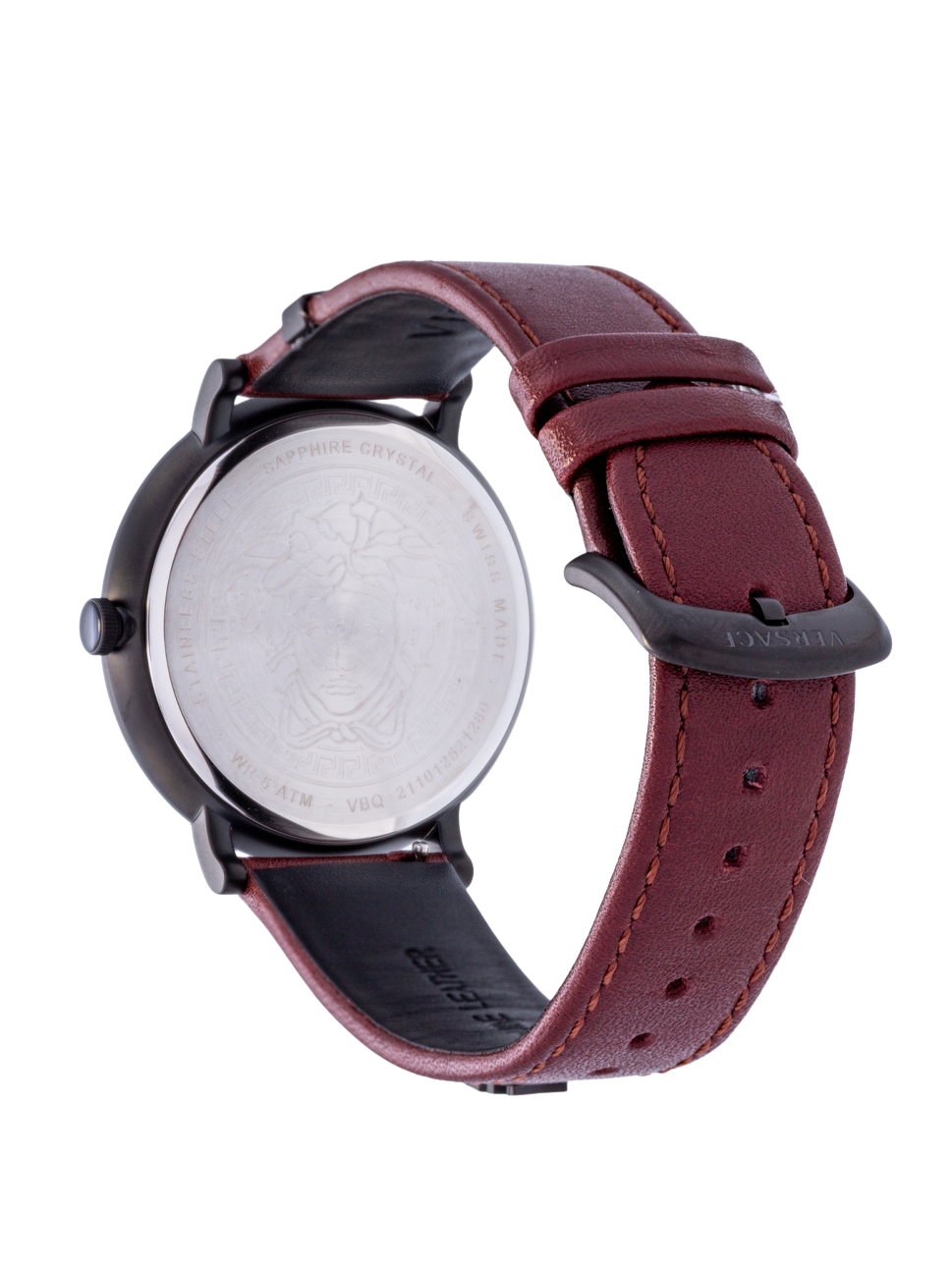 Versace Women"s V Circle Watch, VBQ040017, Black Brown, 42mm